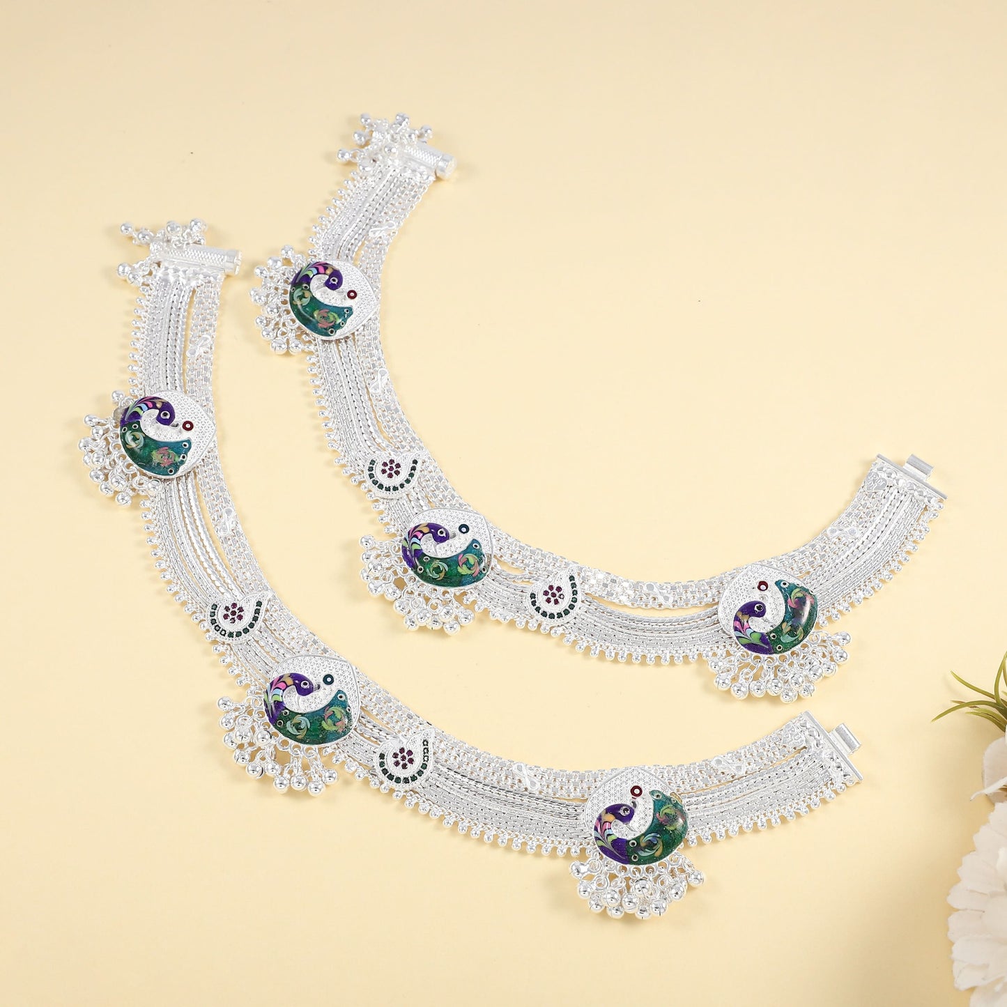 Aachal Silver Anklets