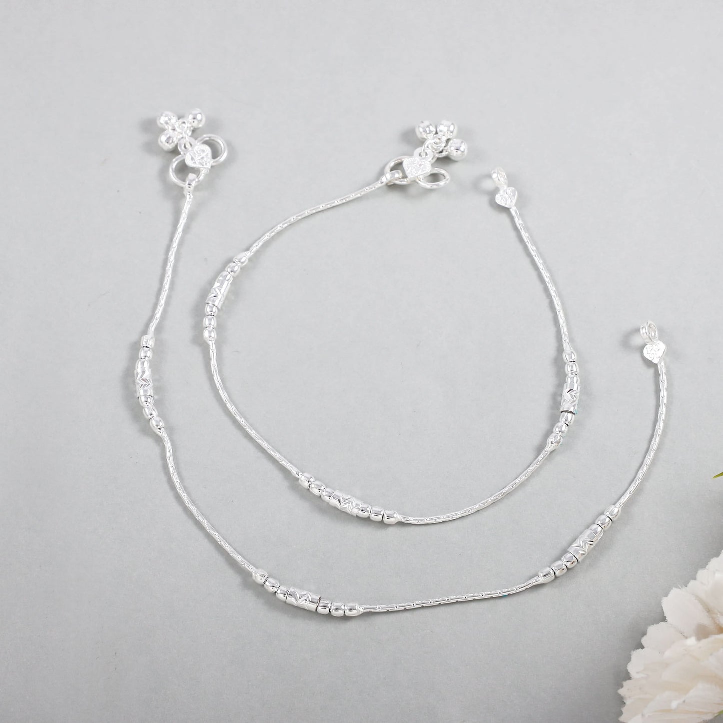 Vaishali Silver Anklets