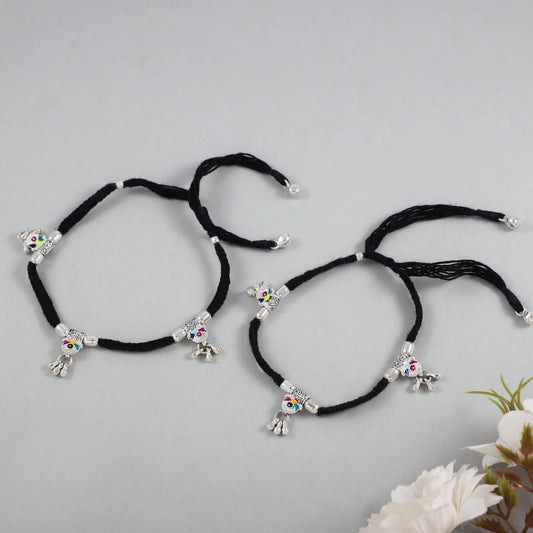 Saachi Silver Anklets