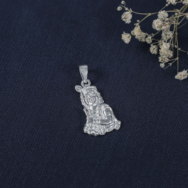 Divine Bal Krishna Silver Pendant
