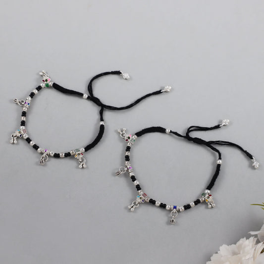 Suhasini Silver Anklets