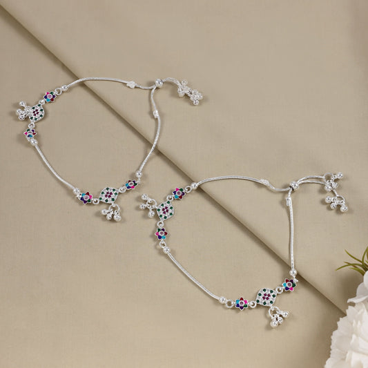 Pranjal Silver Anklets