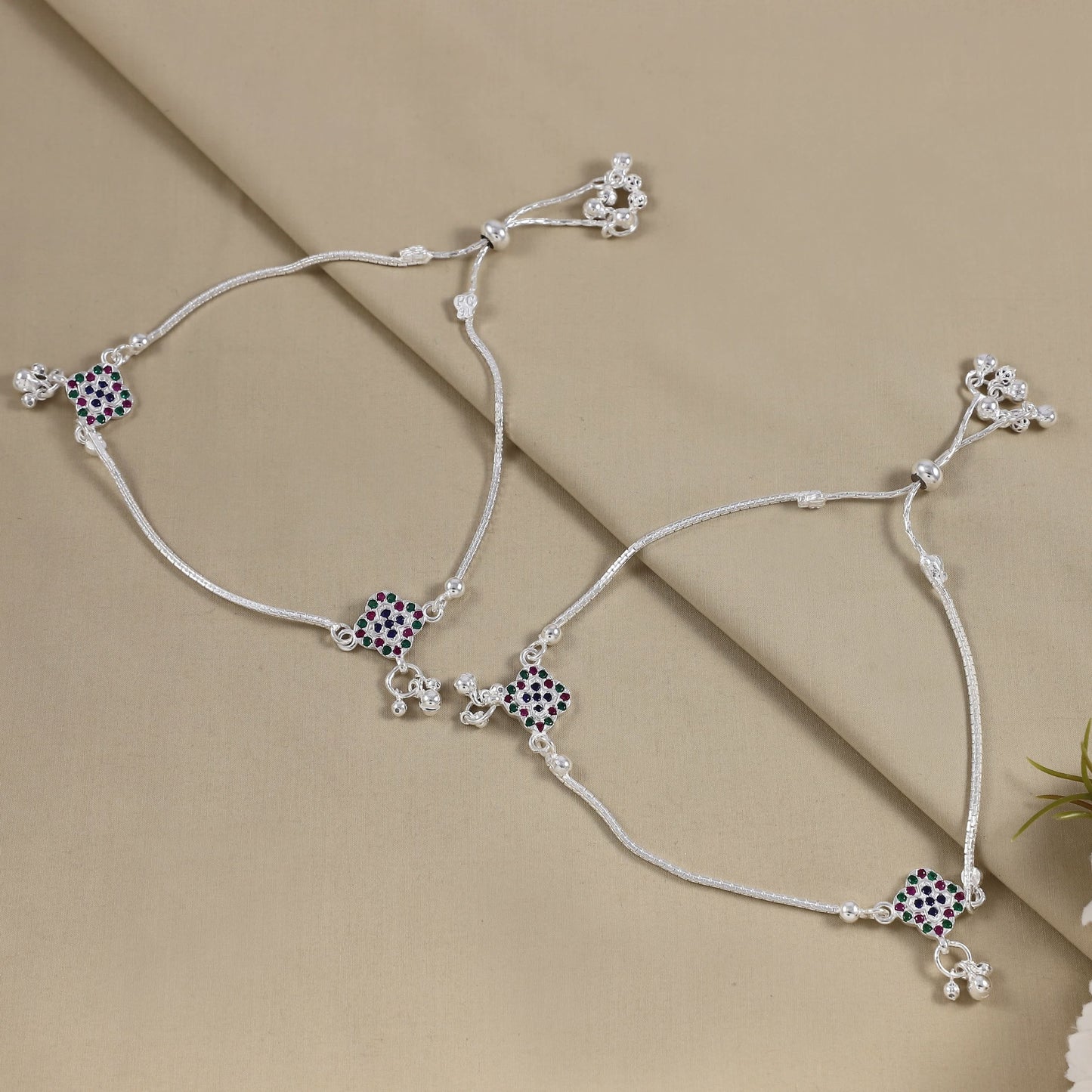 Kayra Silver Anklets
