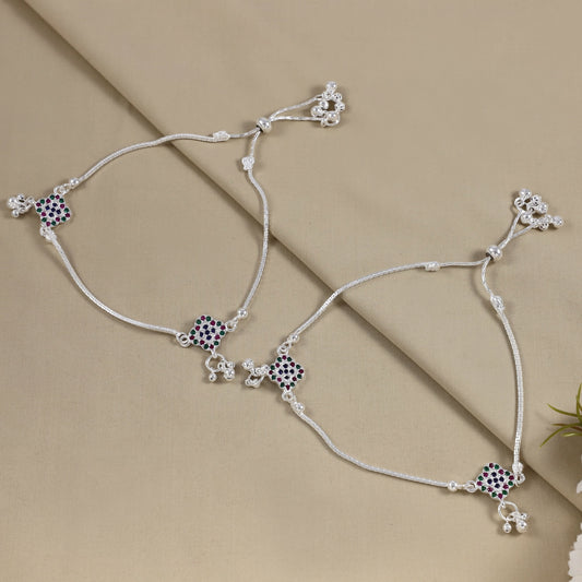 Kayra Silver Anklets