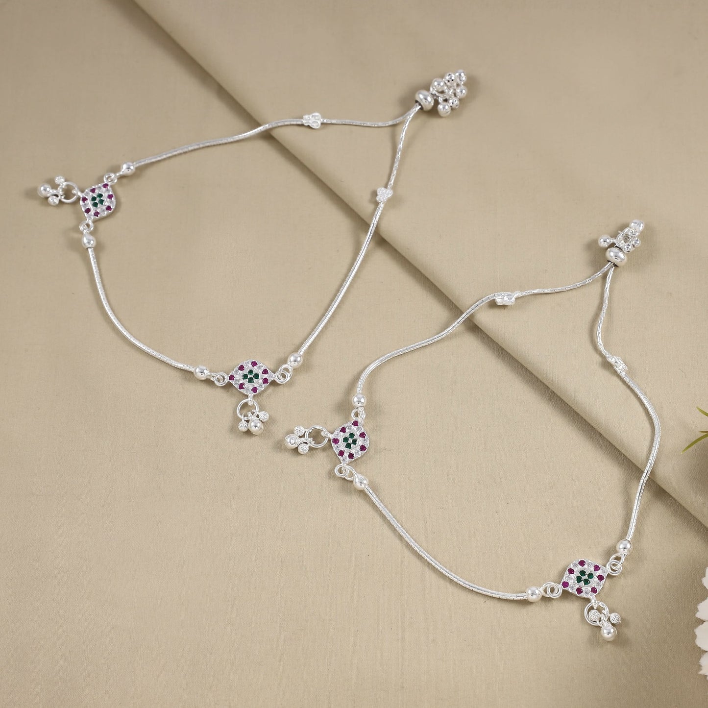 Sakina Silver Anklets