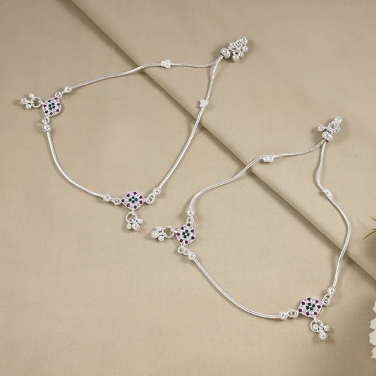 Sakina Silver Anklets