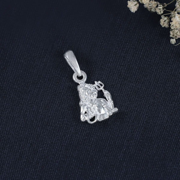 Trishul Dhari Shiv Sakti Silver Pendant