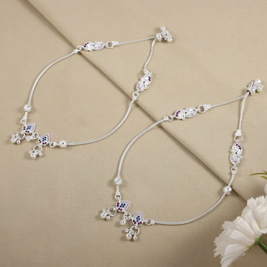 Prachi  Silver Anklets