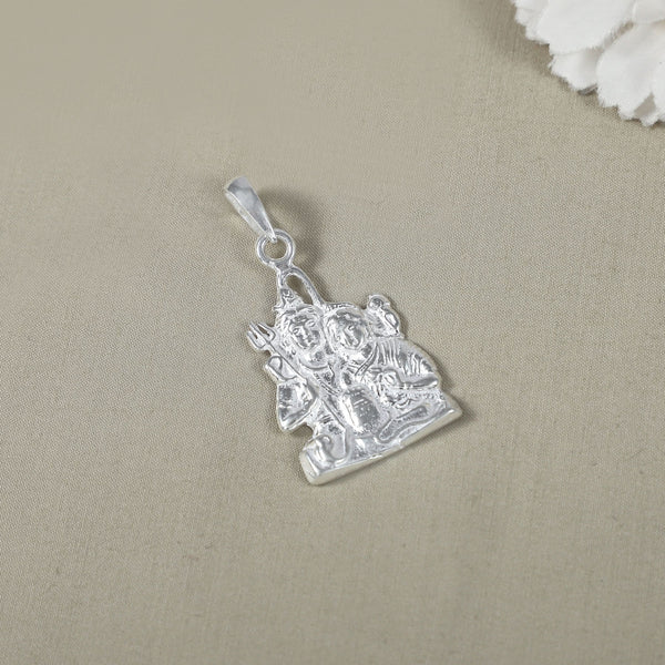 Shiv Shakti Silver Pendant
