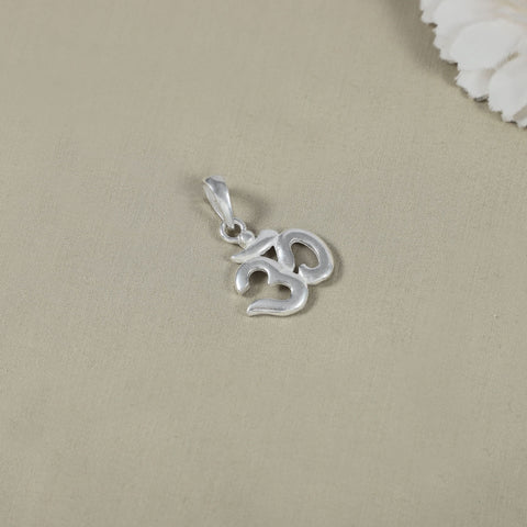 Om Peace Silver Charm Pendant