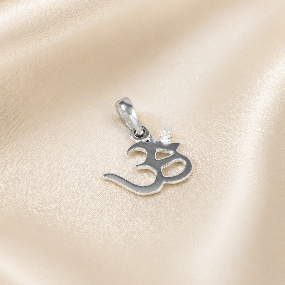 Om Symbol Silver Pendant For Him