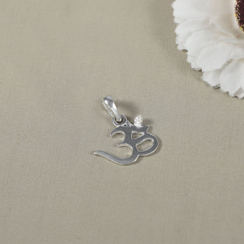 Om Symbol Silver Pendant For Him