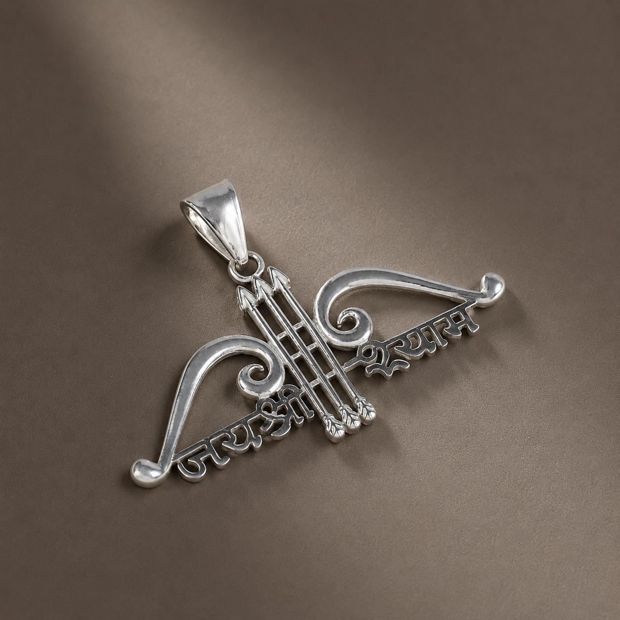 Jai Shri Ram Silver Pendant For Him