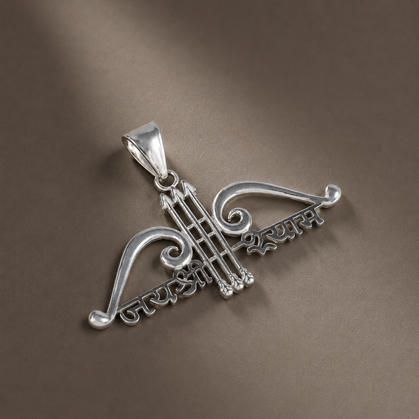 Jai Shri Ram Silver Pendant For Him
