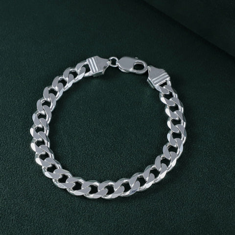 Thick Silver Chain Silver Bracelet For Him