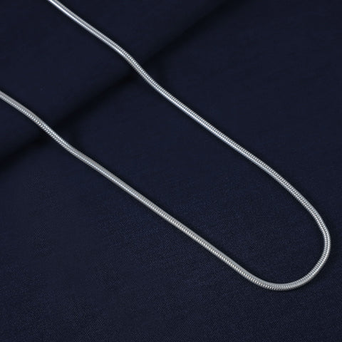 Minimal Snake Silver Chain For Him