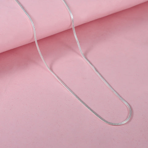 Urban Flat Shine Silver Chain For Him