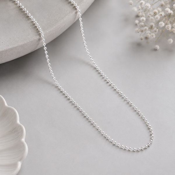 Teena Royal Round Bead Silver Chain