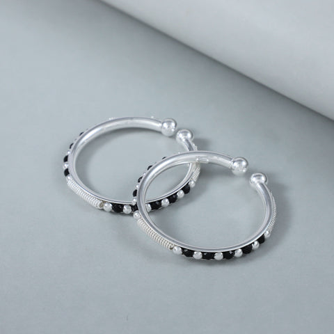 Tiny Charm Baby Silver Nazariya Bangles