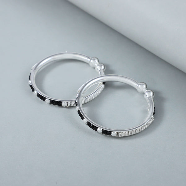 Pari Pearl Baby Silver Nazariya Bangles
