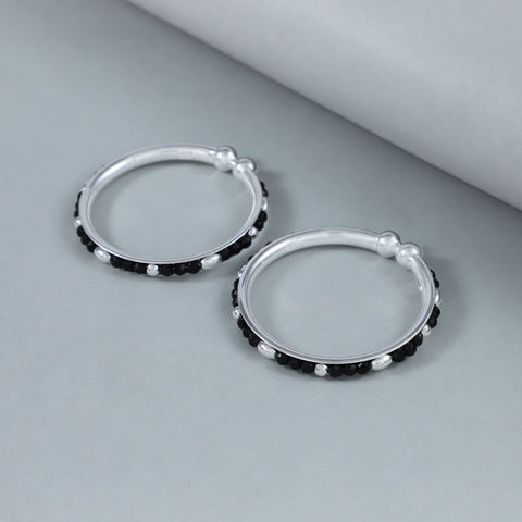 Soft Shine Silver Bangles Nazariya For Kids