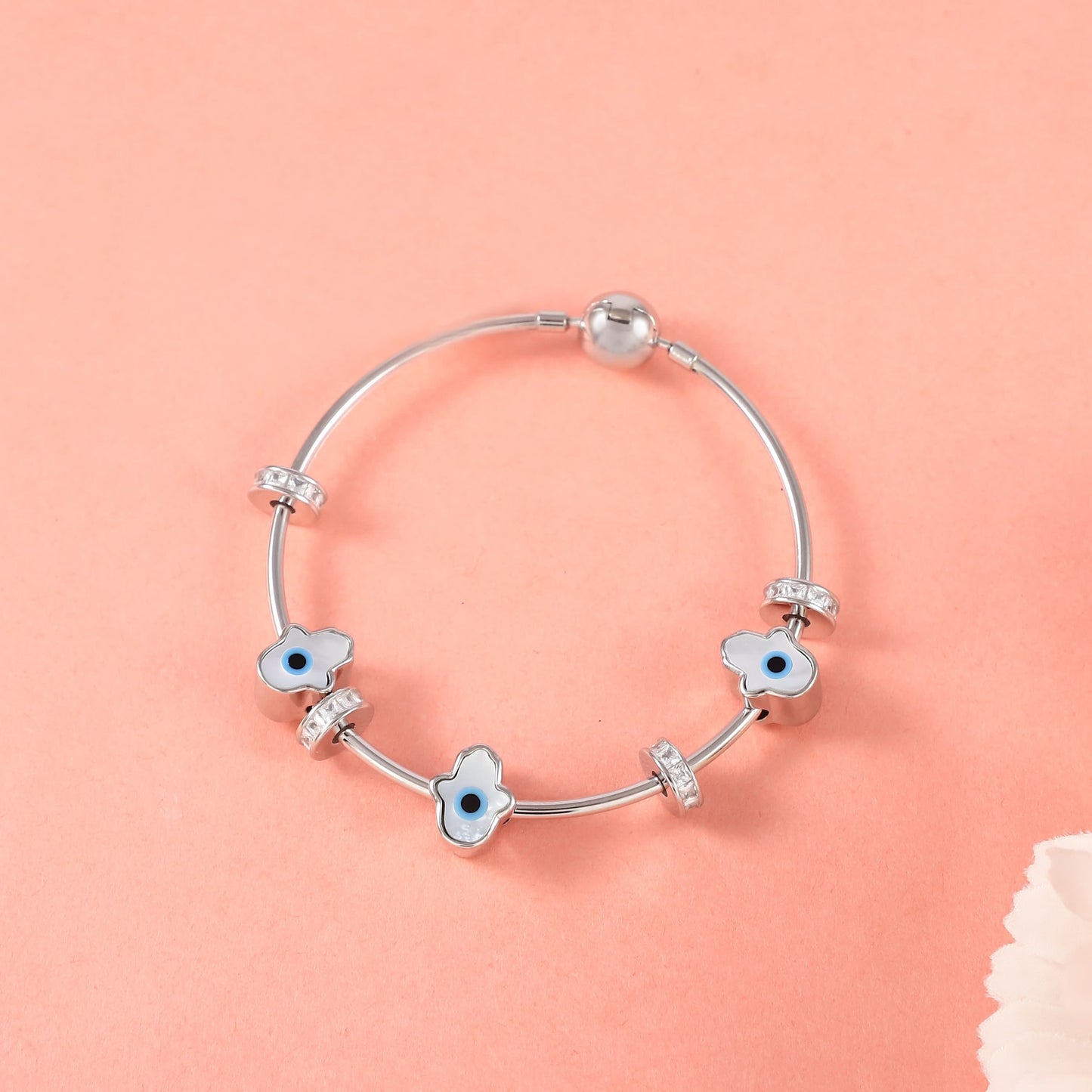 Sterling Silver Evil Eye Bracelet