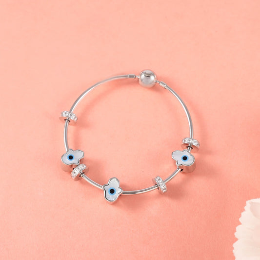 Sterling Silver Evil Eye Bracelet