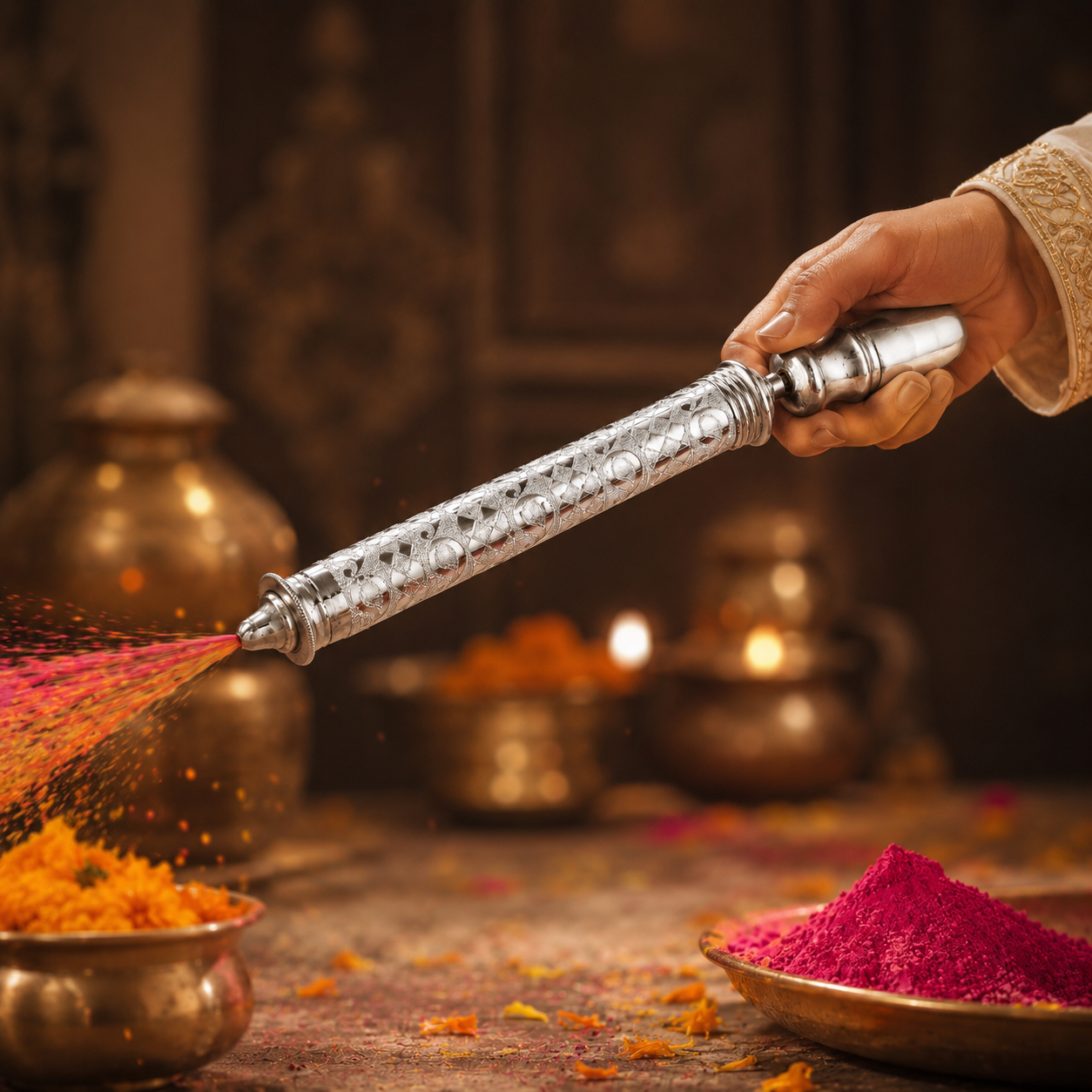 Classy Mikani Silver Pichkari