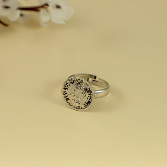 George V King Coin Silver Ring