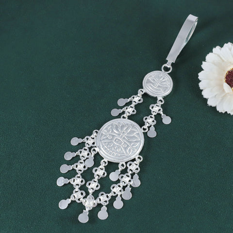 Coin Charm Silver  Waist Key Ring