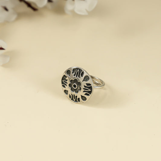 Beauty Floral Silver Ring
