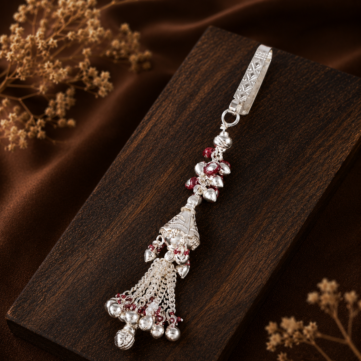 Classic Bridal Silver Waist Key Ring