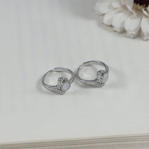 Luxury Loop  Silver Toe Rings