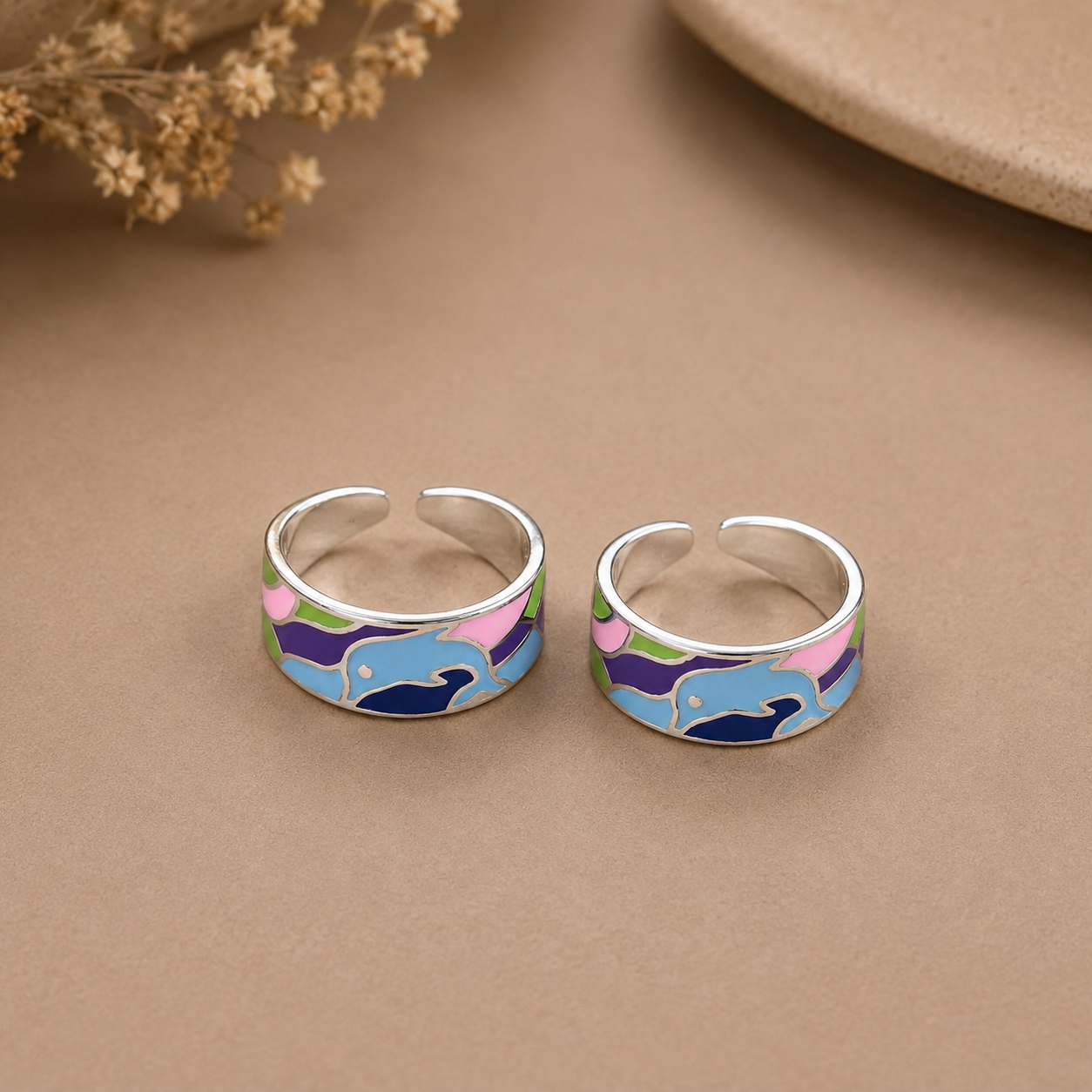 Bhavini Ocean Joy Silver Toe Rings