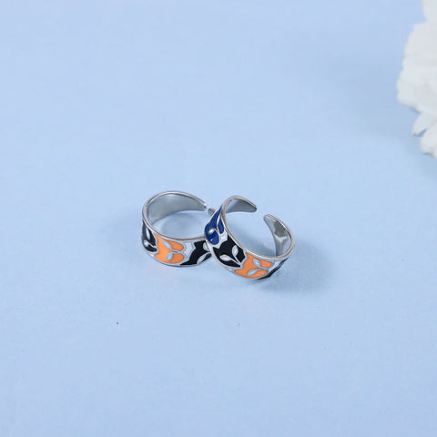 Anjali Fusion Art Silver Toe Rings