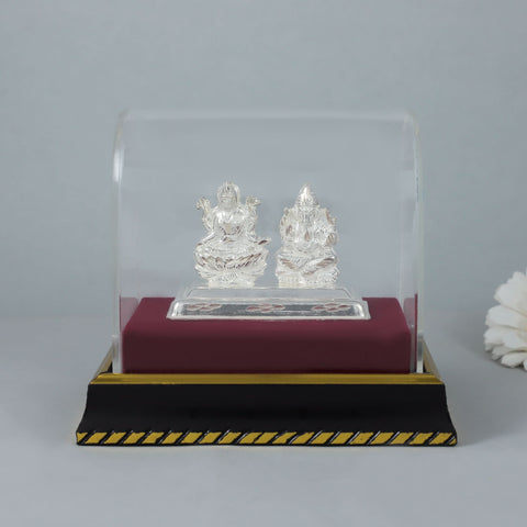 Shubh Lakshmi Ganesh Silver Idol