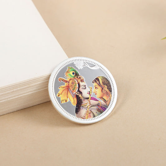 Radha Krishna 10GM Silver Coin