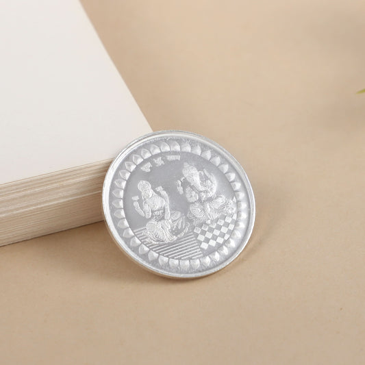 Alluring 10GM Lakshmi Ganesh Silver Coin