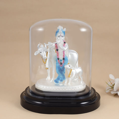 Lord Krishna Silver Idol