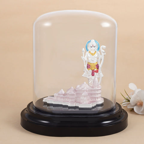 Precious Ram Ji with Ram Mandir Silver Idol
