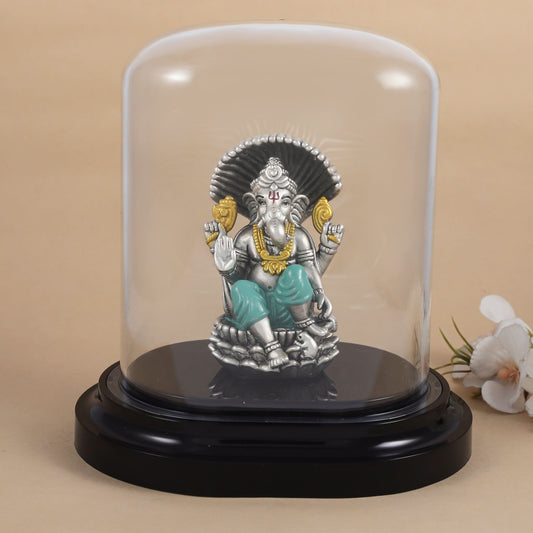 Beautiful Ganesha Silver Idol