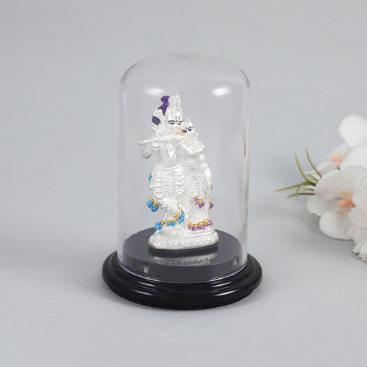 Religious Radha Krishna Silver Idol