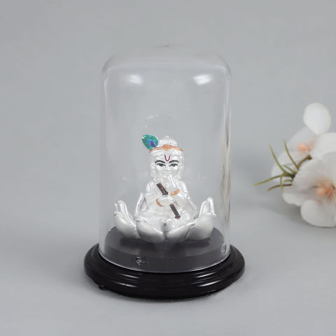 Classic Krishna Silver Idol