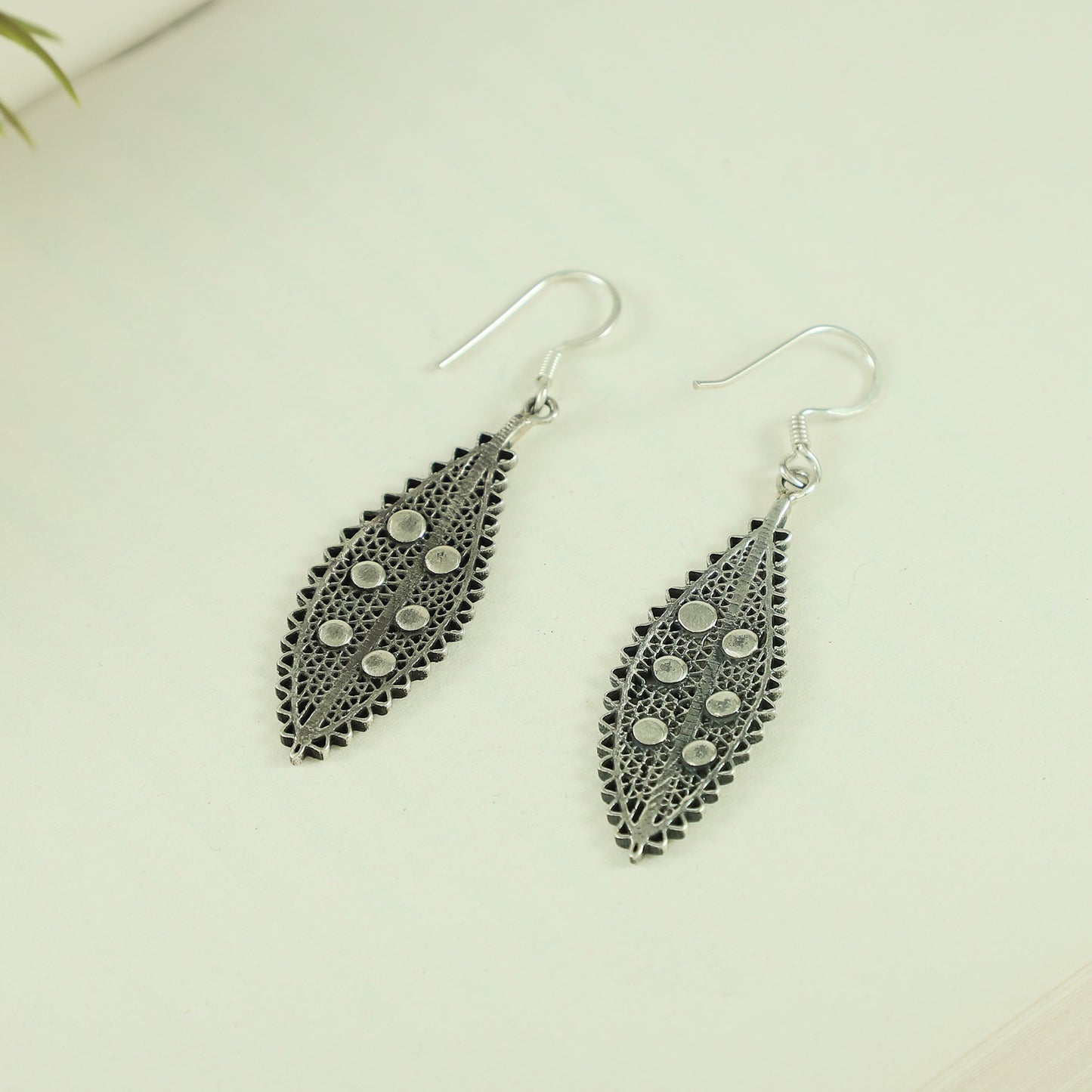 Jaysa Tribal Silver Earrings