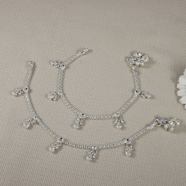 Minimal Crystal Drop Anklets For Kids