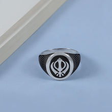 Karan Majestic Khanda Silver Ring For Him