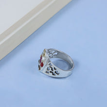 Navratna Royal Power Silver Ring For Him