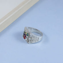 Advik Celestial Navratna Silver Ring For Him