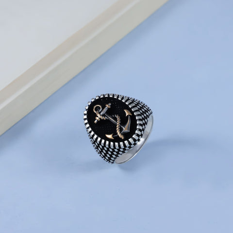 Anmol Anchor Style Silver Ring For Him
