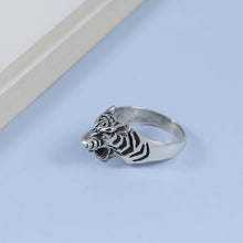 Ekansh Wild Tiger Spirit Silver Ring For Him